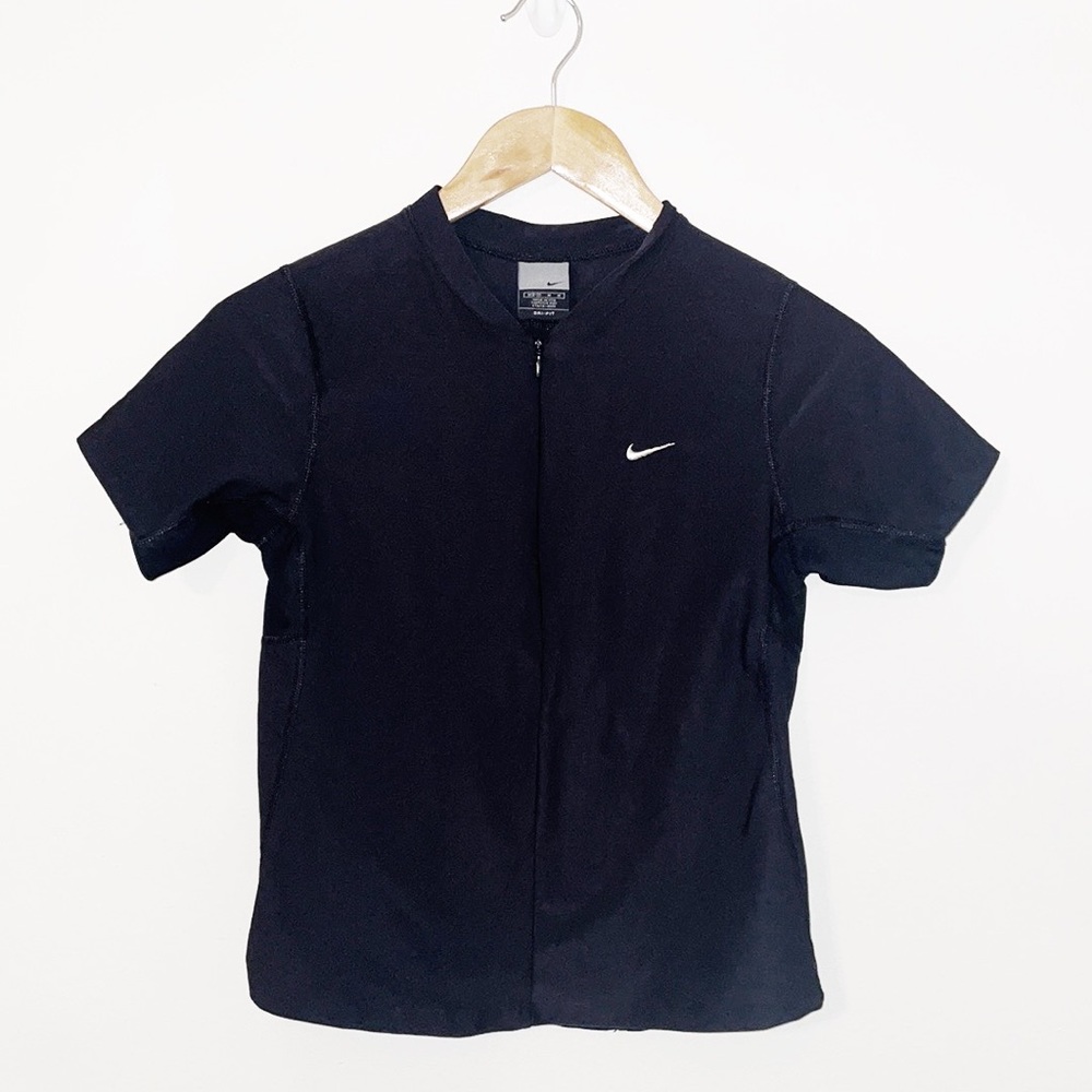 Nike Biking Pullover Black Half Zip Dri-Fit Size Medium